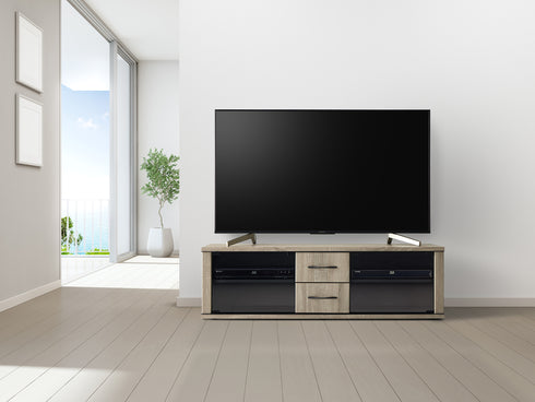 AS-MCD1300-GB キャスター付きグレージュテレビ台 幅130㎝